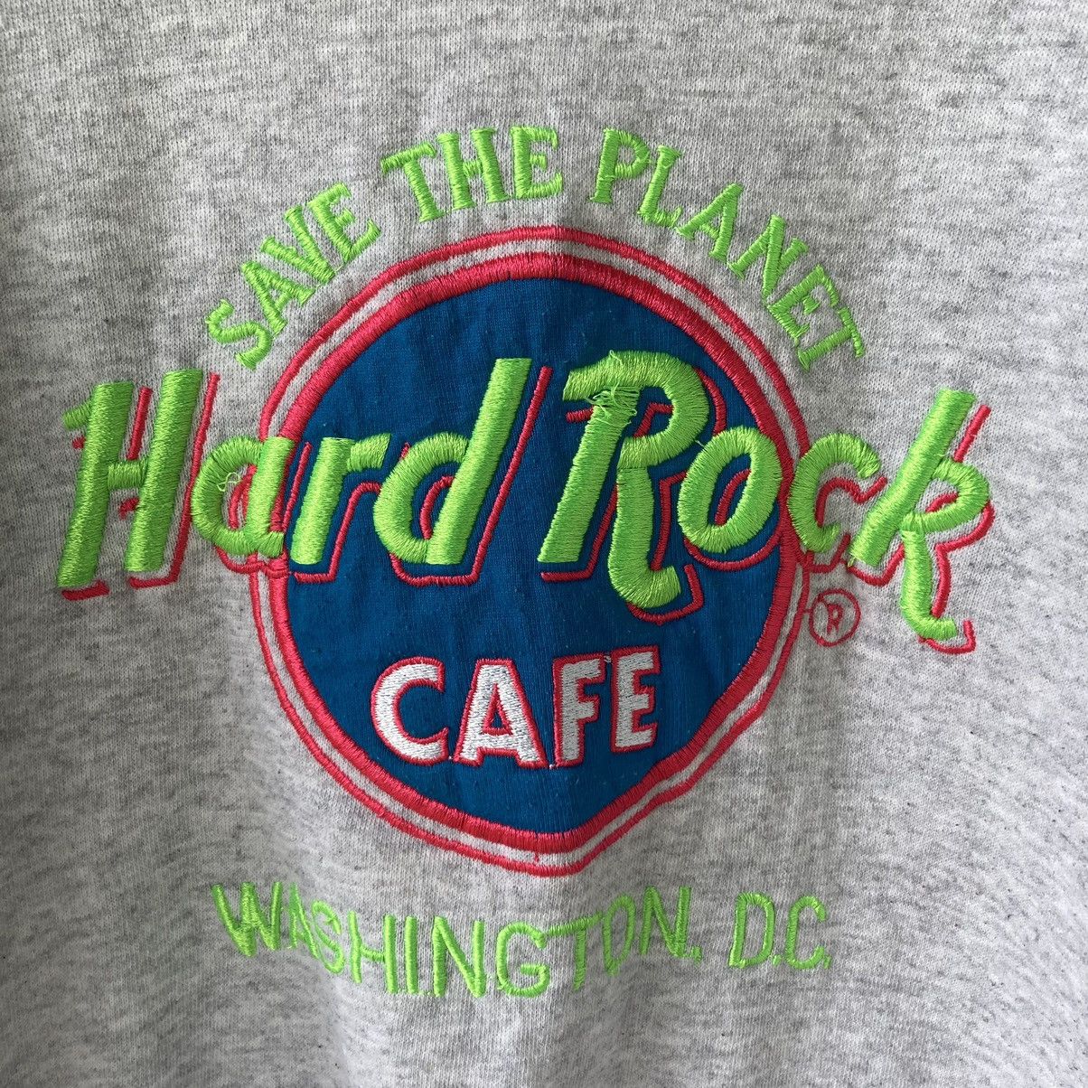 Vintage 90s Hard Rock Cafe Washington DC Grey Size XL - 2