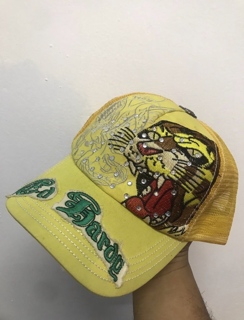 Vintage - Rare VTG Ed Hardy X C.A Tiger Swarovski Hat - 2