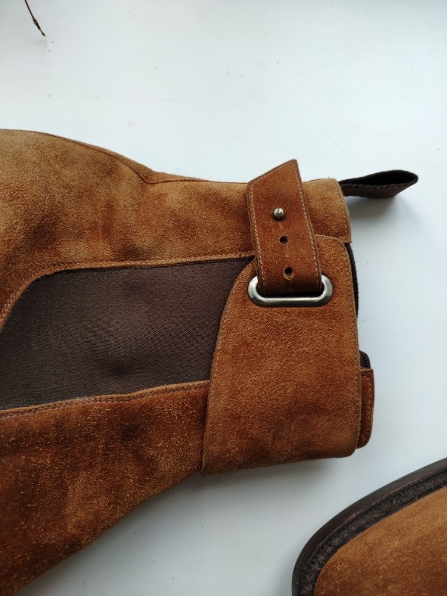 Sergio Rossi - Tan strap chelsea boots.Fits like Saint Laurent or Gucci - 5