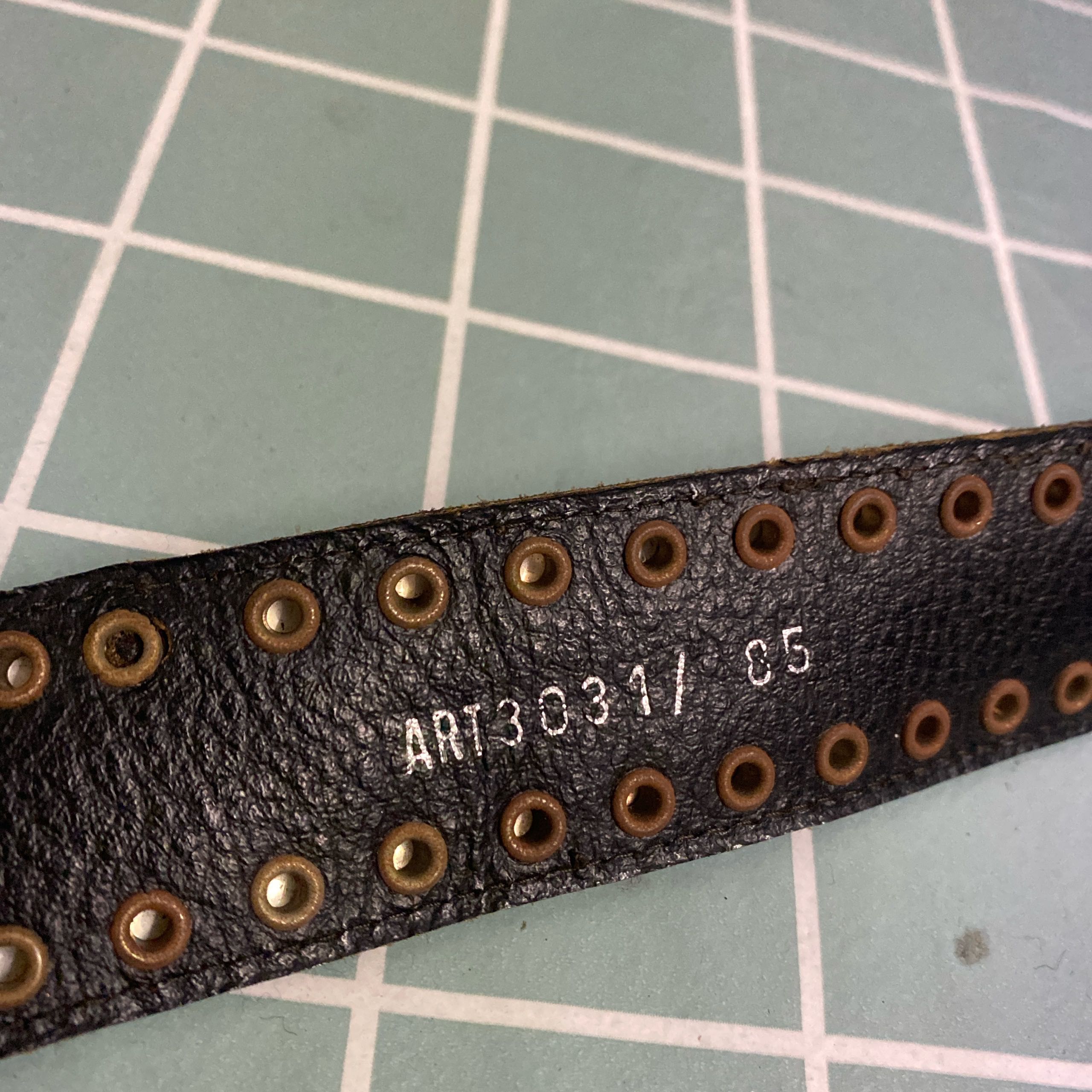 Vintage-Vintage MCM Leather Belt Studded Punk Rock - 3