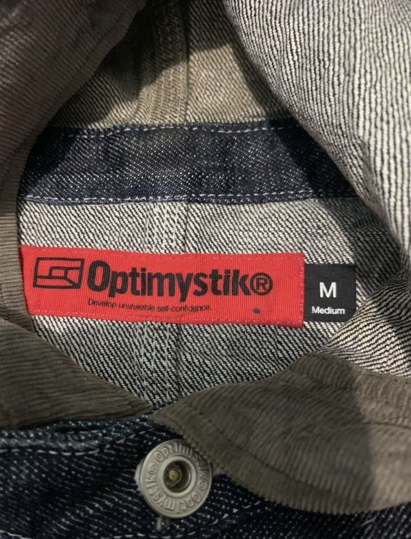 💥Vintage Optimystic Denim Fly Button Hooded Jacket - 11