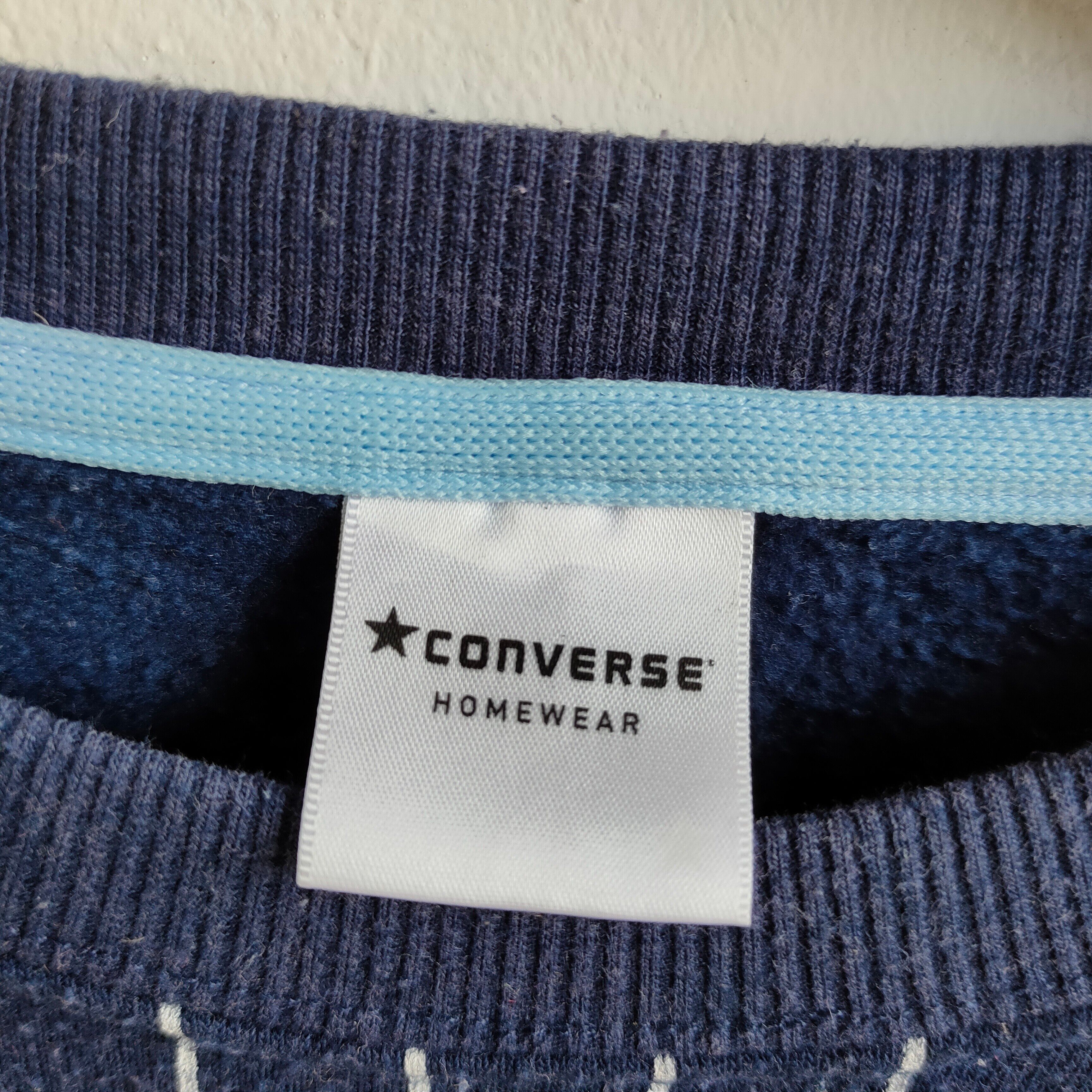 CONVERSE Big Embroidery Spell Out Stripe Pattern Sweatshirt - 3