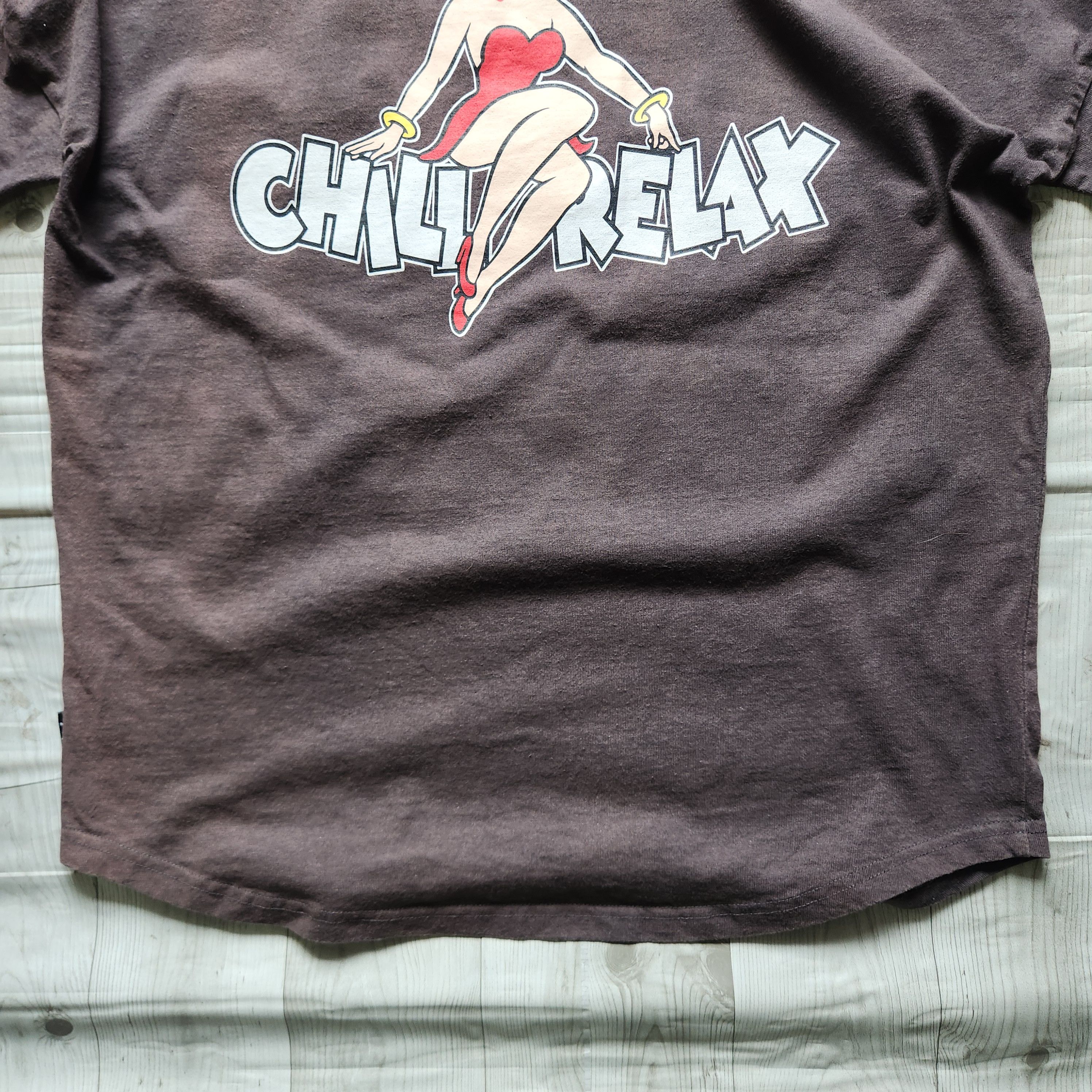 Chillax X Betty Boop Faded Brown Vintage Y2K TShirt - 12