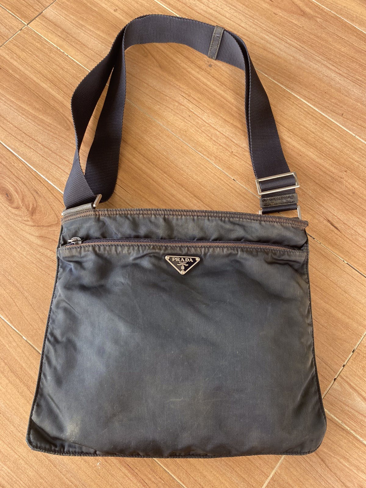 Authentic Prada Tessuto Nyalon Sling Crossbody Bag FADED - 1