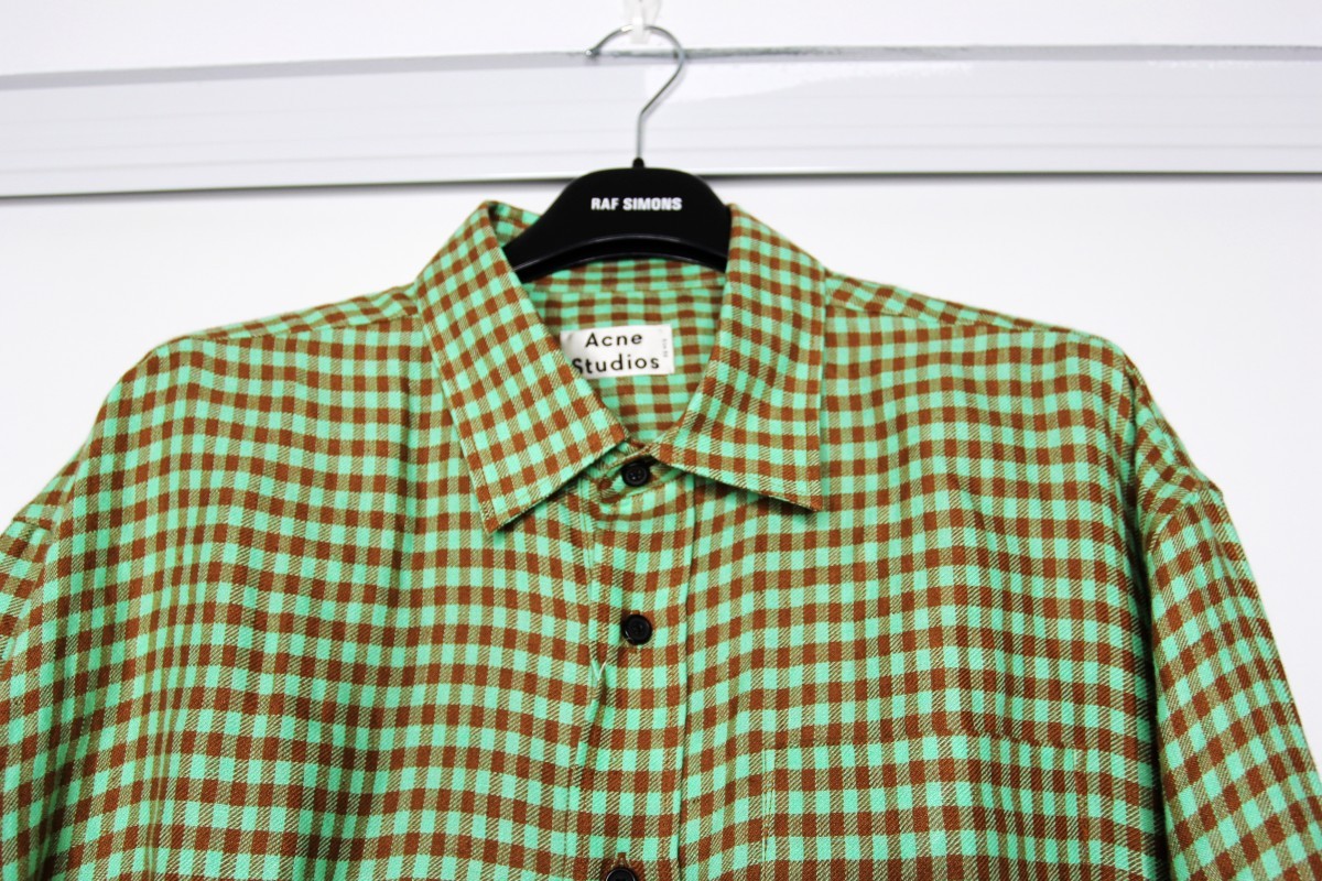 Acne Studios BNWT SS20 ACNE STUDIOS CHECKED LINEN SHIRT 52 | calif