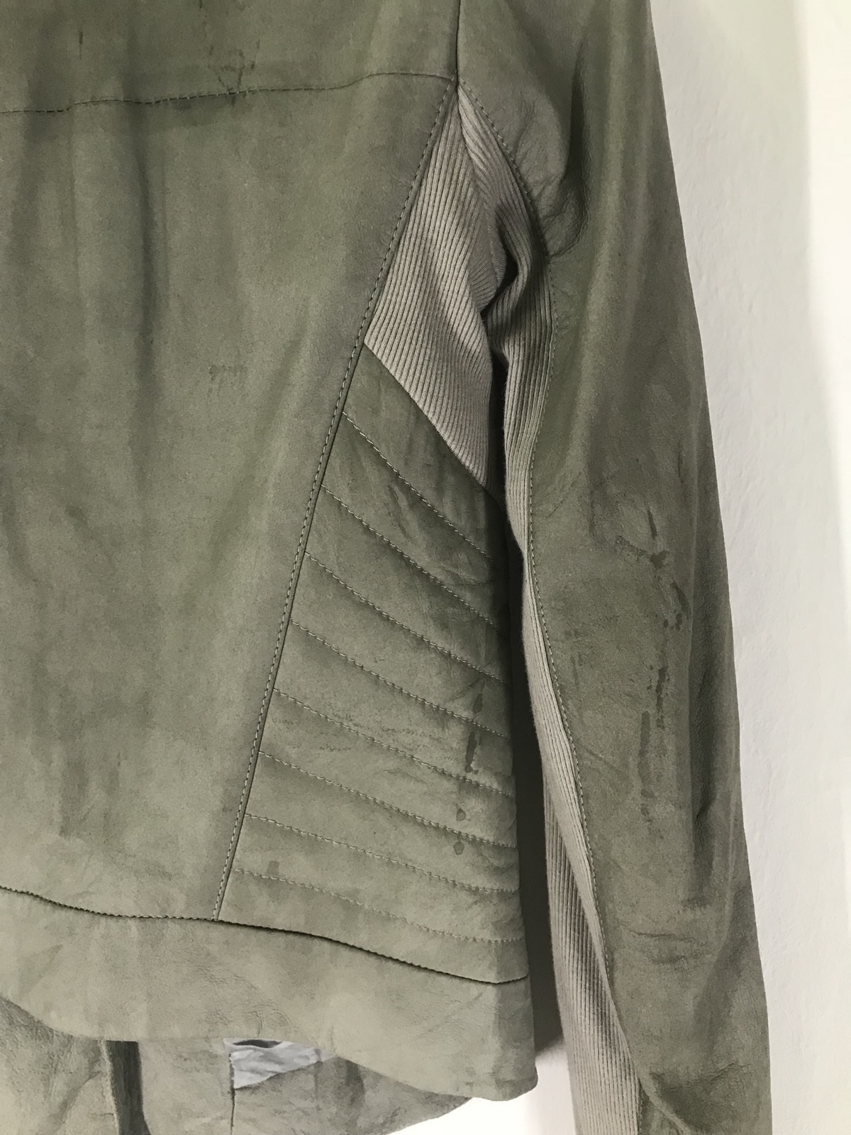 2000s Helmut Lang Biker Paper Leather Jacket - 15