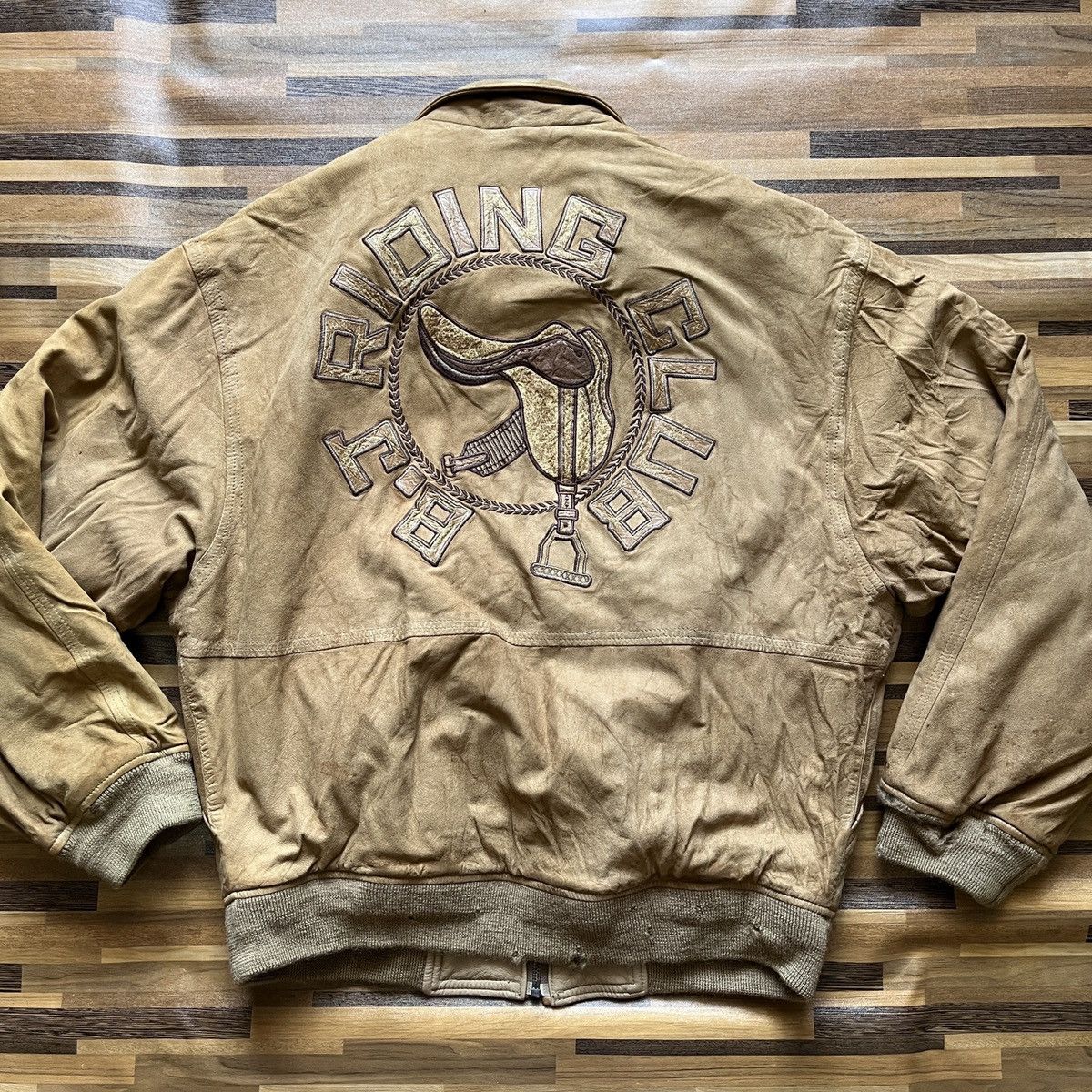 Bjorn Borg Rare Genuine Leather Ripped Jacket Vintage 80s - 15