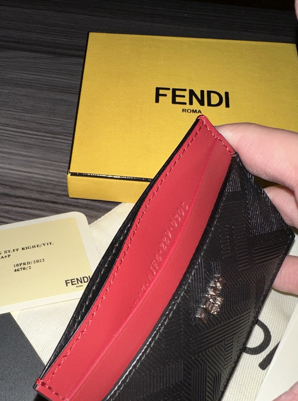 Fendi Black Monster Card Case