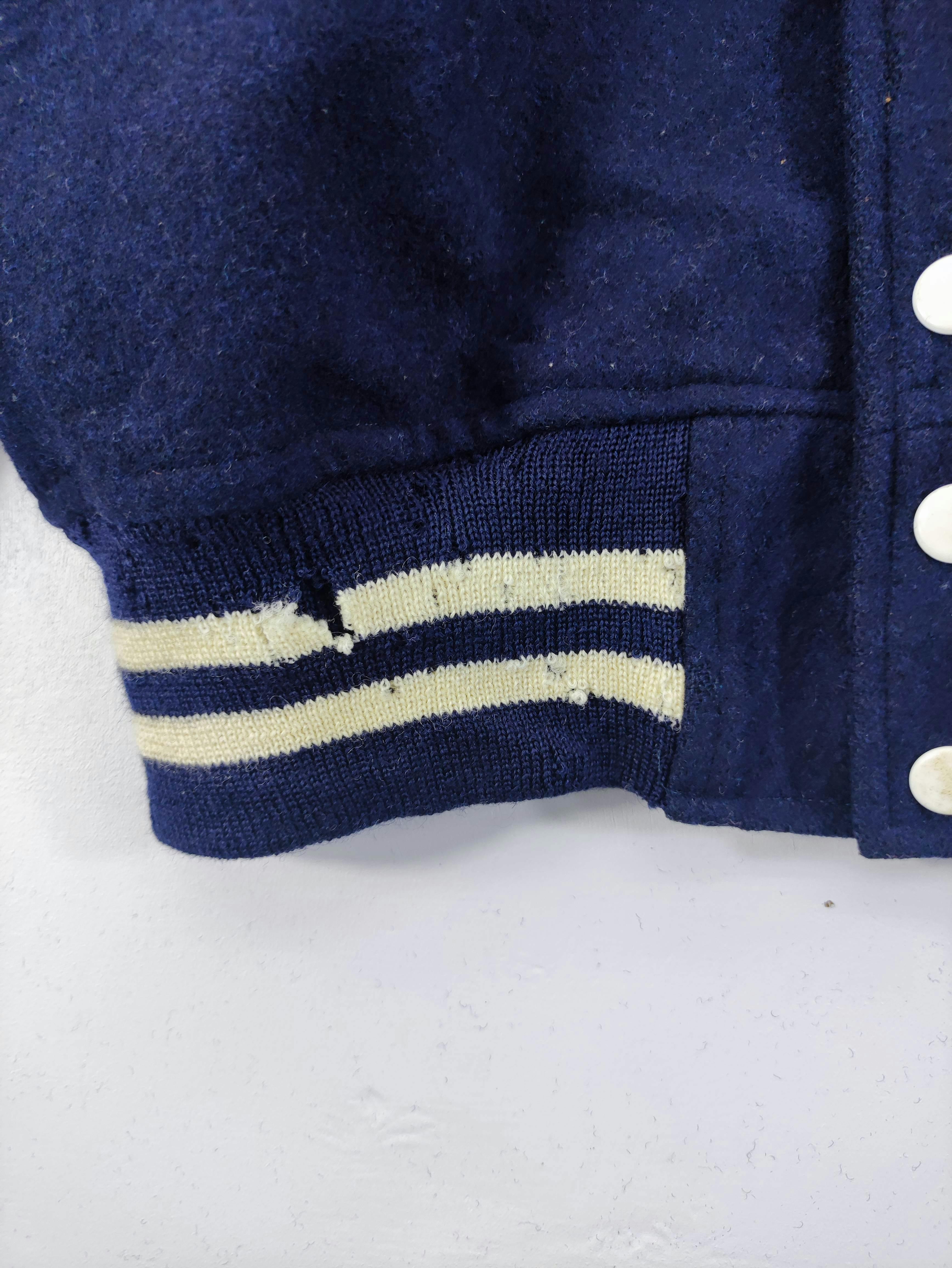 Vintage Chuo Sports Varsity Wool Jacket Snap Button - 5