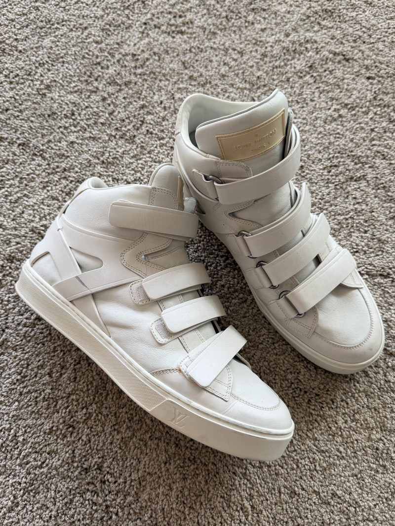 Louis Vuitton FW15 Snakeskin Leather High Top Sneakers - 1