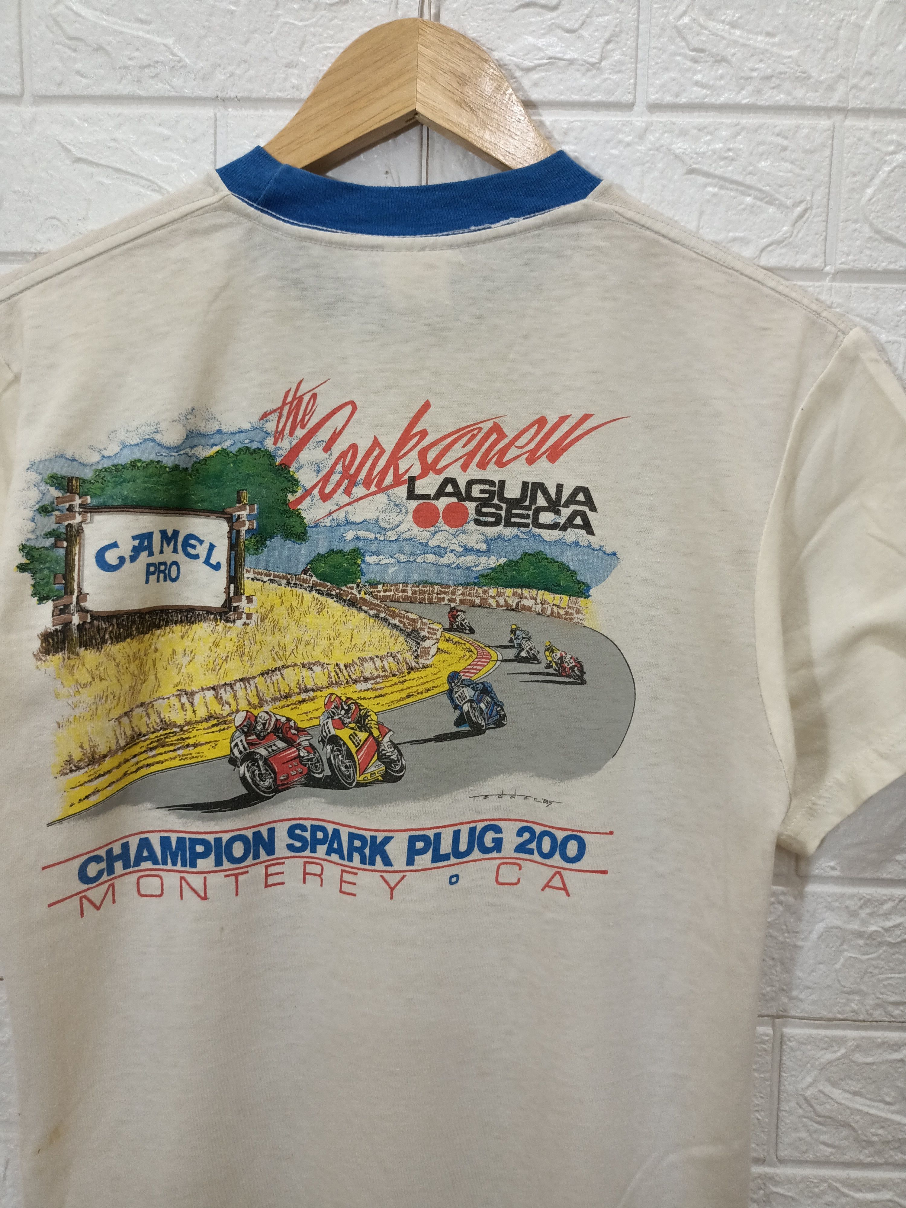 Rare Vintage 1985 Laguna Seca The Corkscrew California Tees - 6