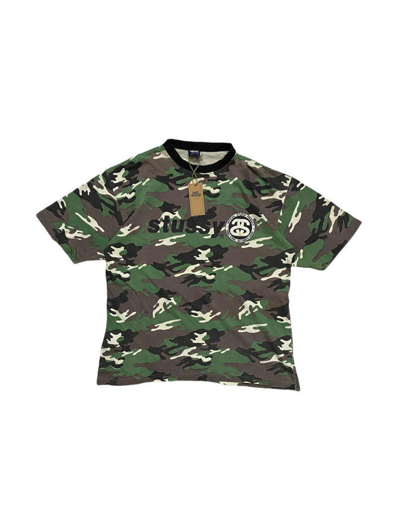 Vintage - Vintage Stussy Camo Pattern Shirt Made in Korea - 1