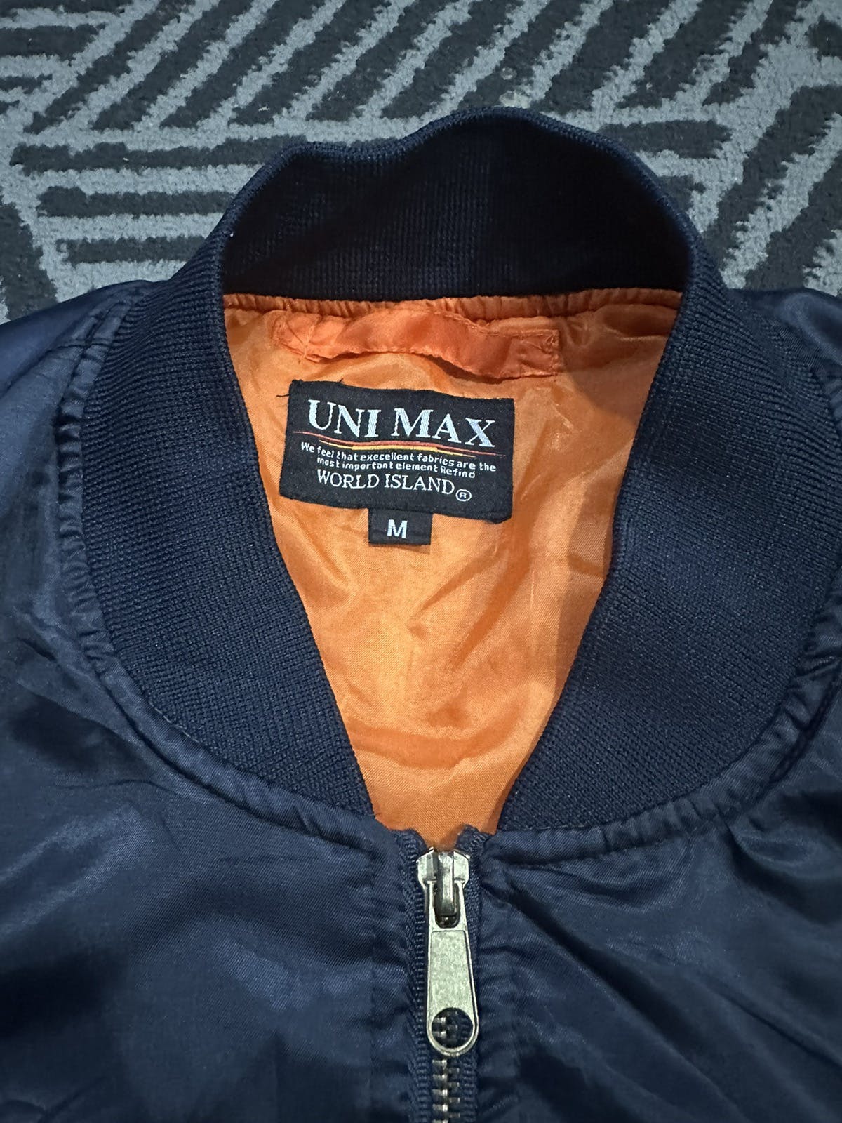 Vintage UNI MAX Bomber Jacket Style MA-1 Military - 11