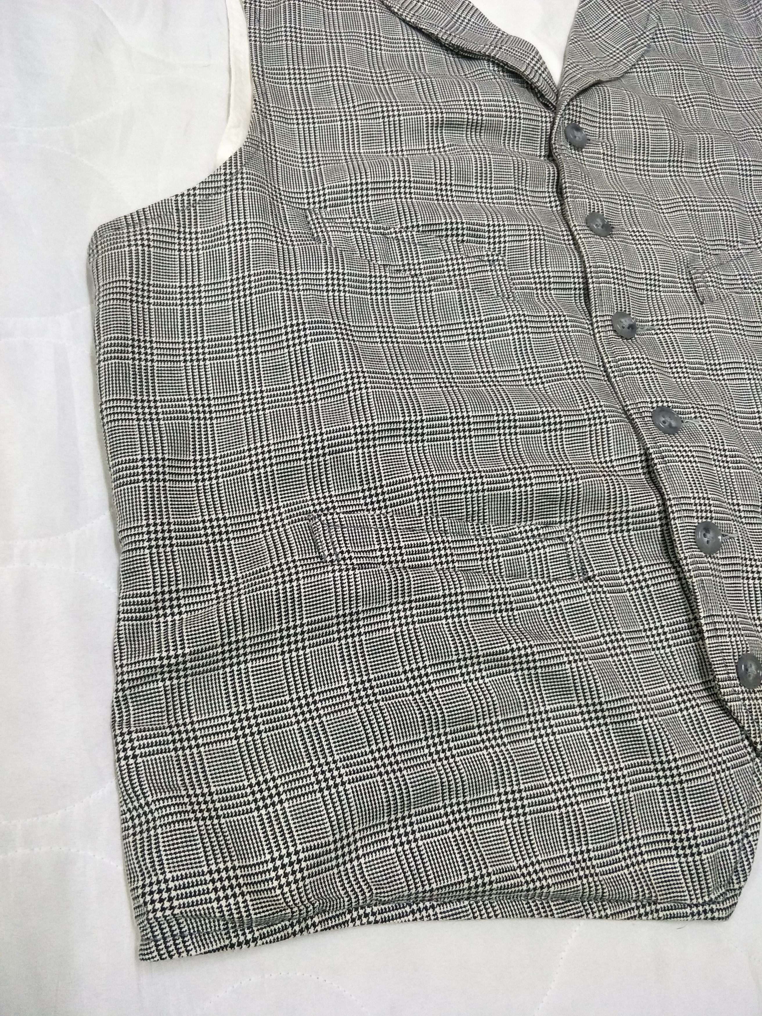 Glen Plaid Vest Daiki Suzuki Design - 3