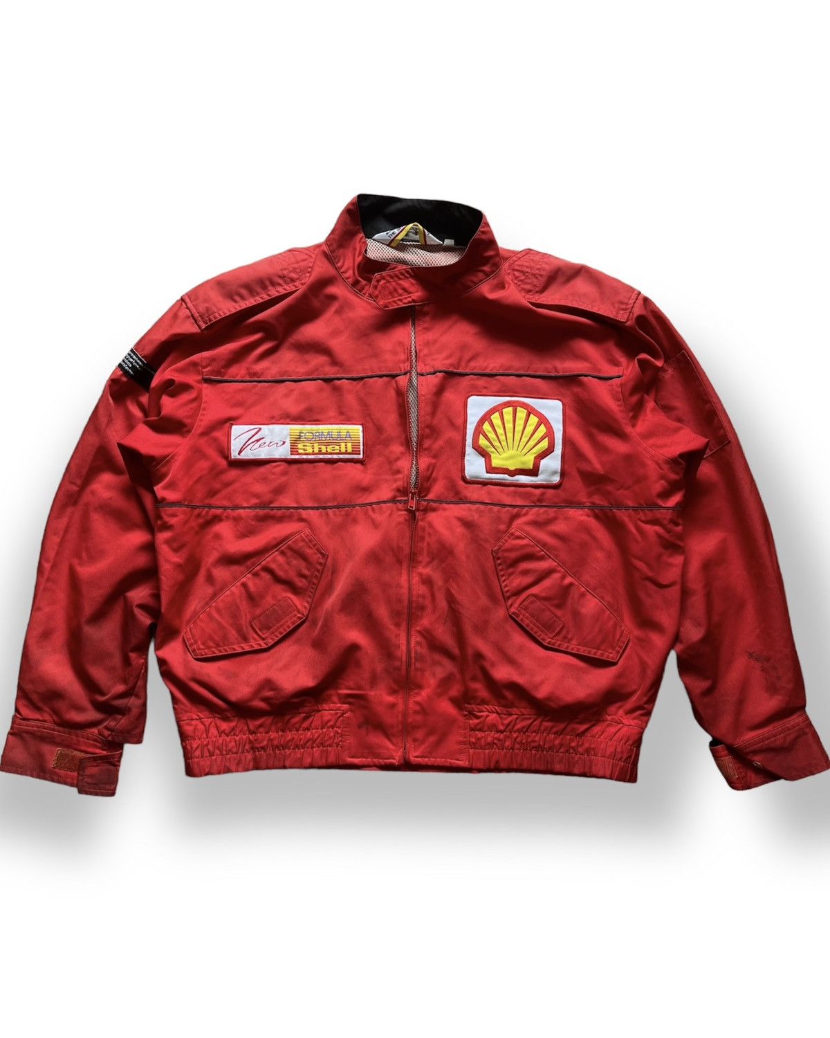 Vintage Japan Formula 1 Shell Workers Dirty Bomber Jacket - 18