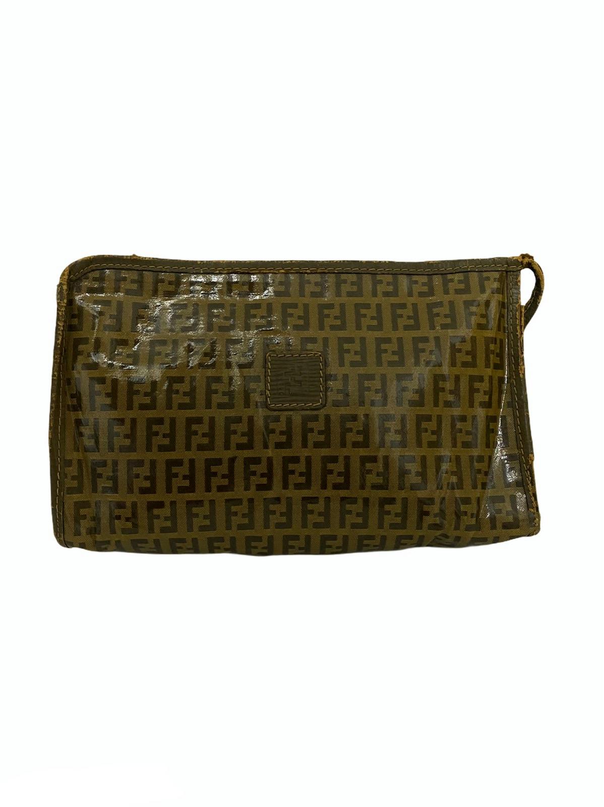 Vintage FENDI Zucca Roma SAS Clutch Bag Made in Italy - 1