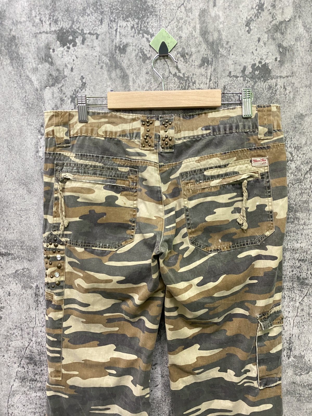 Military - Japan Brand MISS ME Multipocket Low Rise Camo Cargo Pants - 10