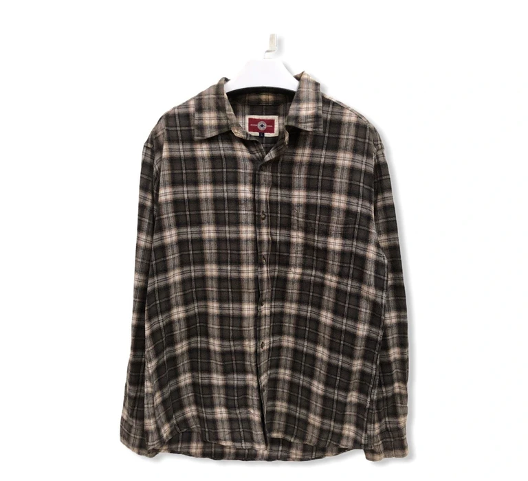 Vintage Converse Plaid Tartan Flannel Shirt 👕 - 1