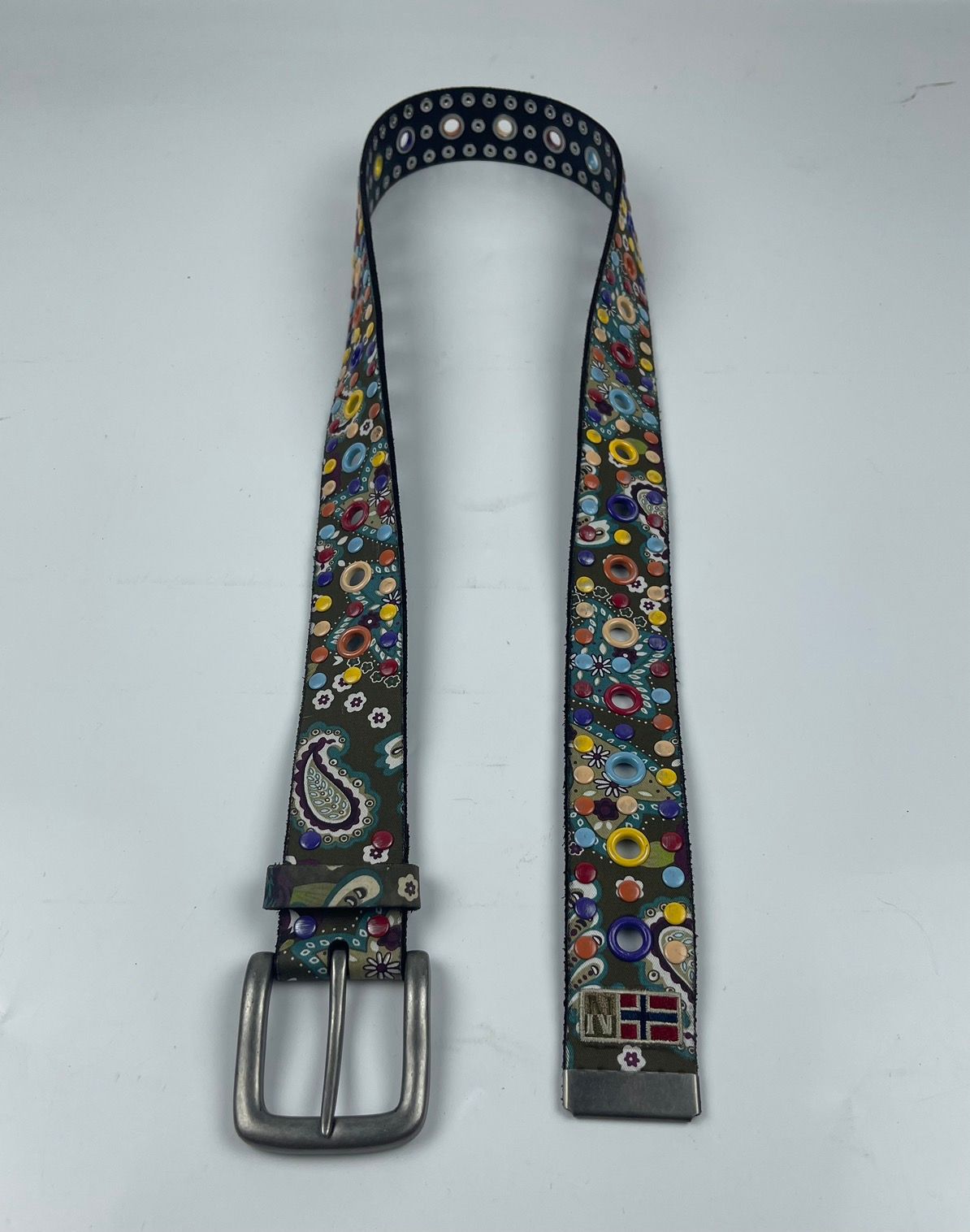 Very Rare - napapijri multicolor leather belt tc21 - 7