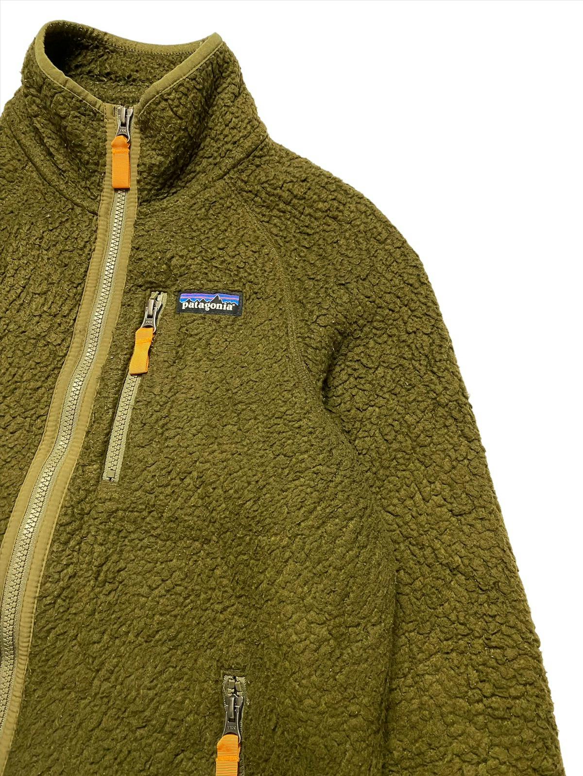 Rare Patagonia Fleece Sherpa Dark Green Jacket - 3