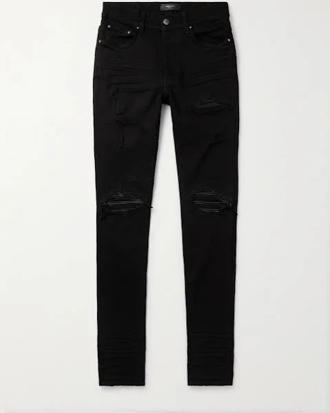 Amiri MX1 Black Distressed Denim  - 1