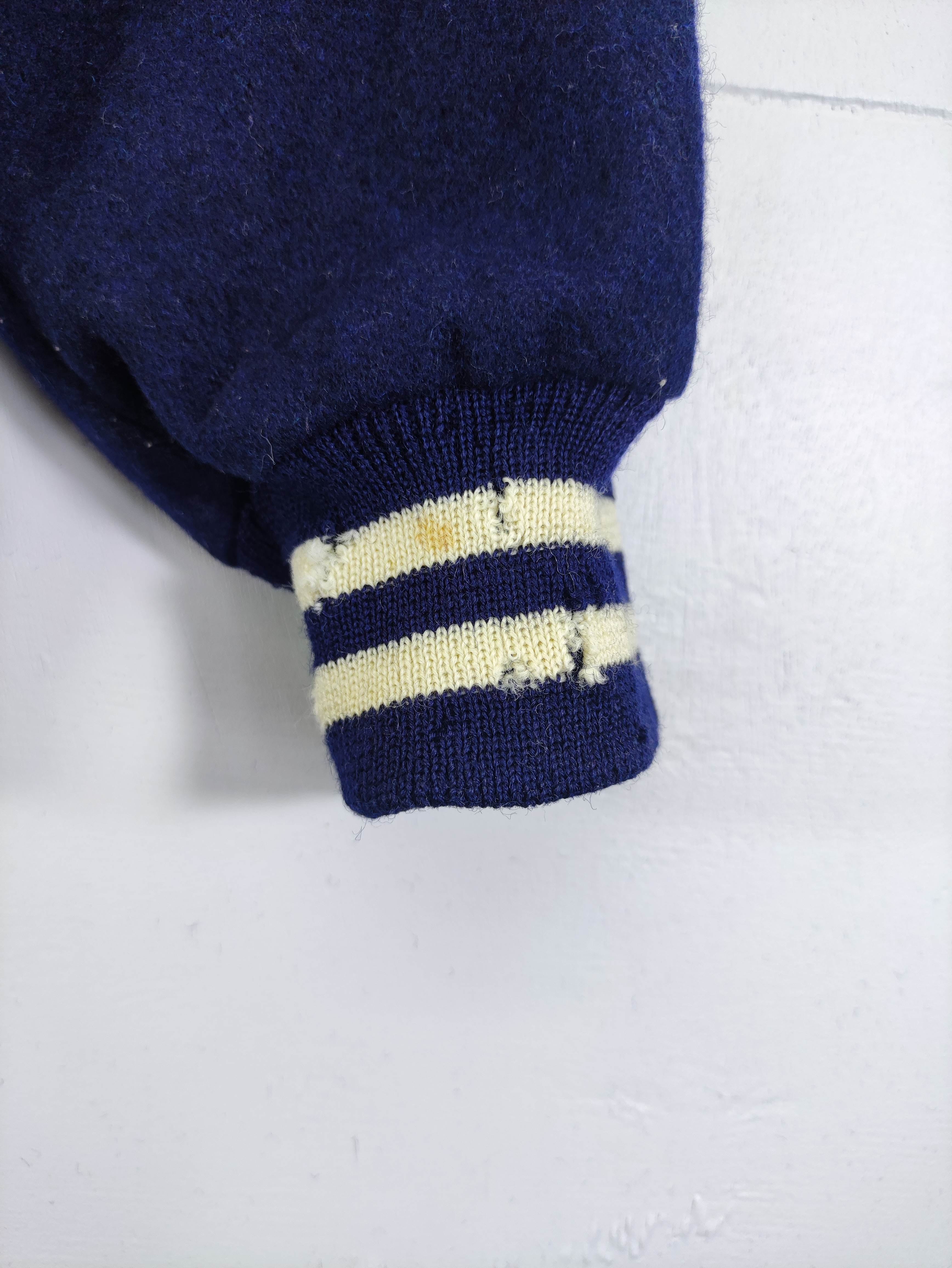Vintage Chuo Sports Varsity Wool Jacket Snap Button - 7