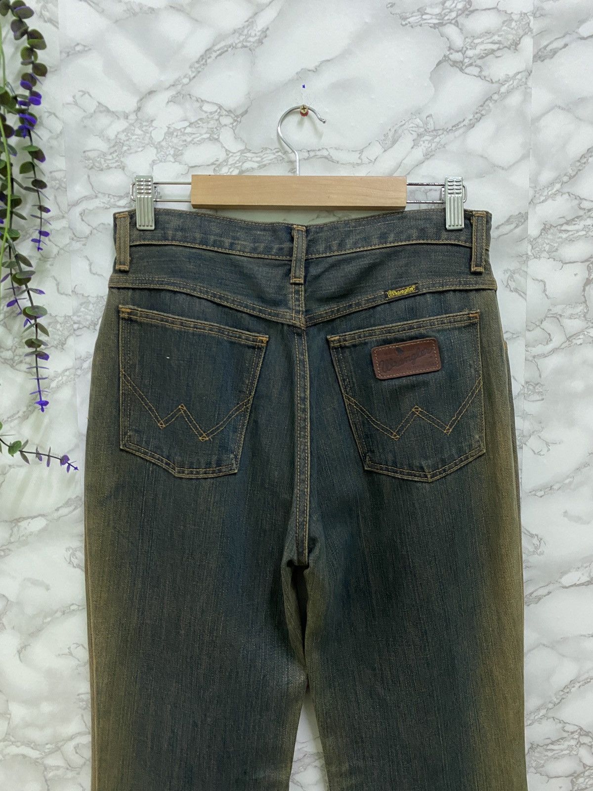 VINTAGE WRANGLER SUN FADED FLARED BOOTCUT DENIM - 8