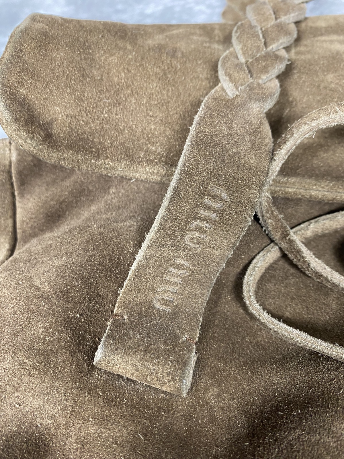 Miu Miu Suede Leather Bag - 3