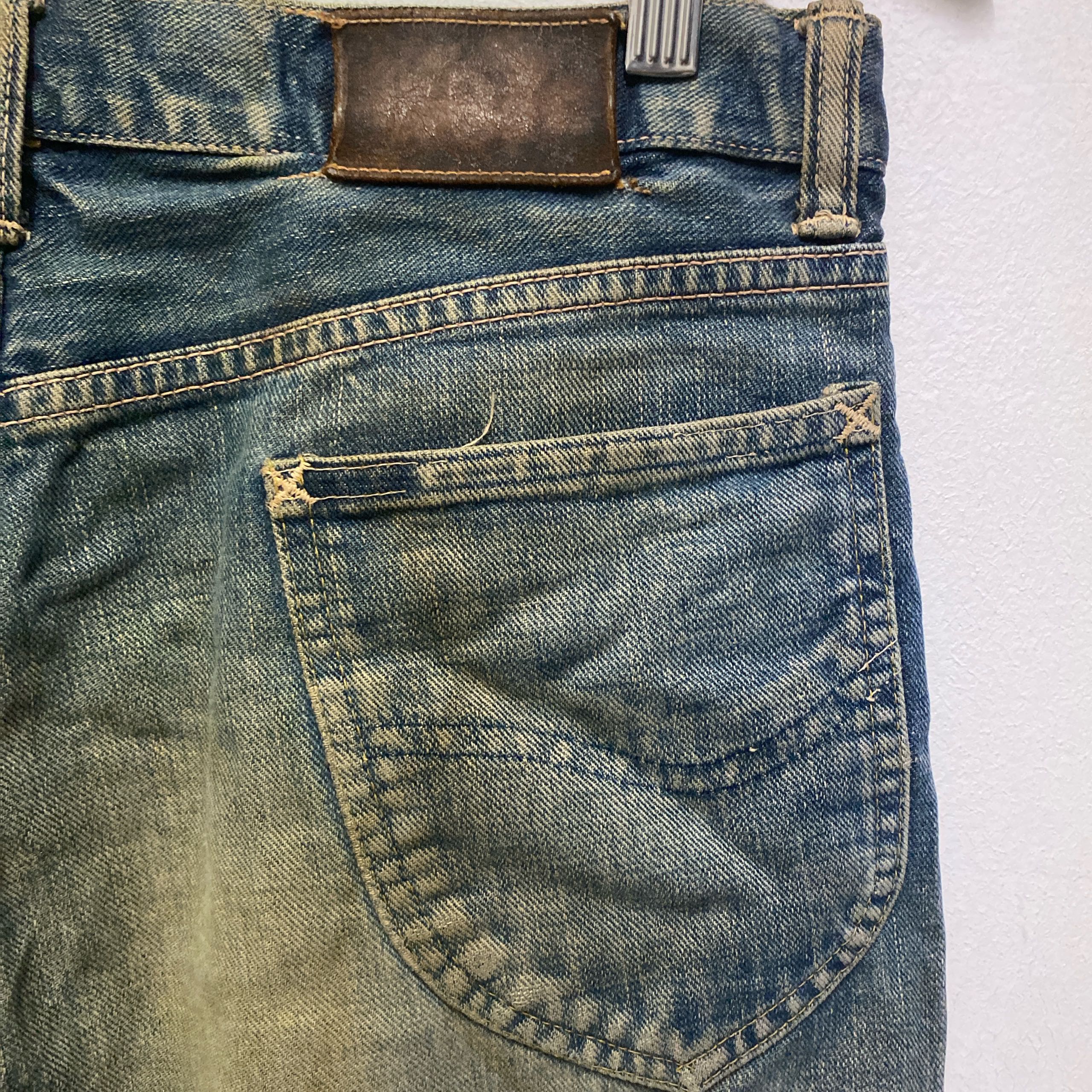 Vintage Lee Selvedge Jeans Distressed  - 6