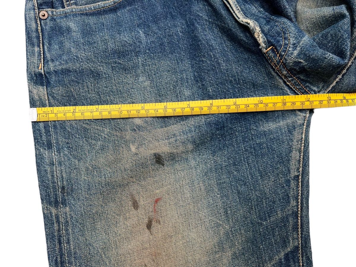 Vtg Beams Plus Japan Selvedge Distressed Mudwash Denim Jeans - 19