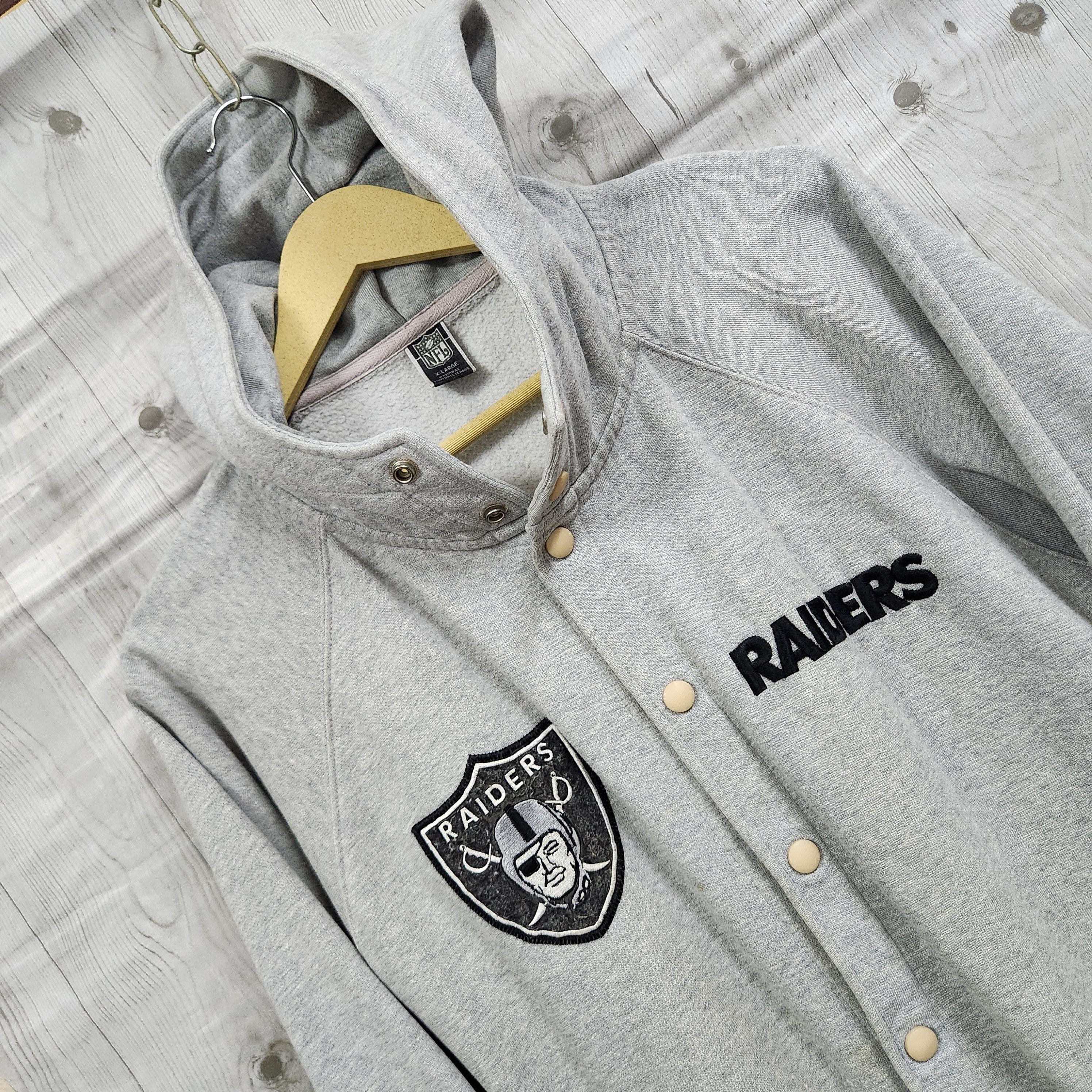 Vintage Oakland Raiders NFL Hoodie Varsity Jacket - 21