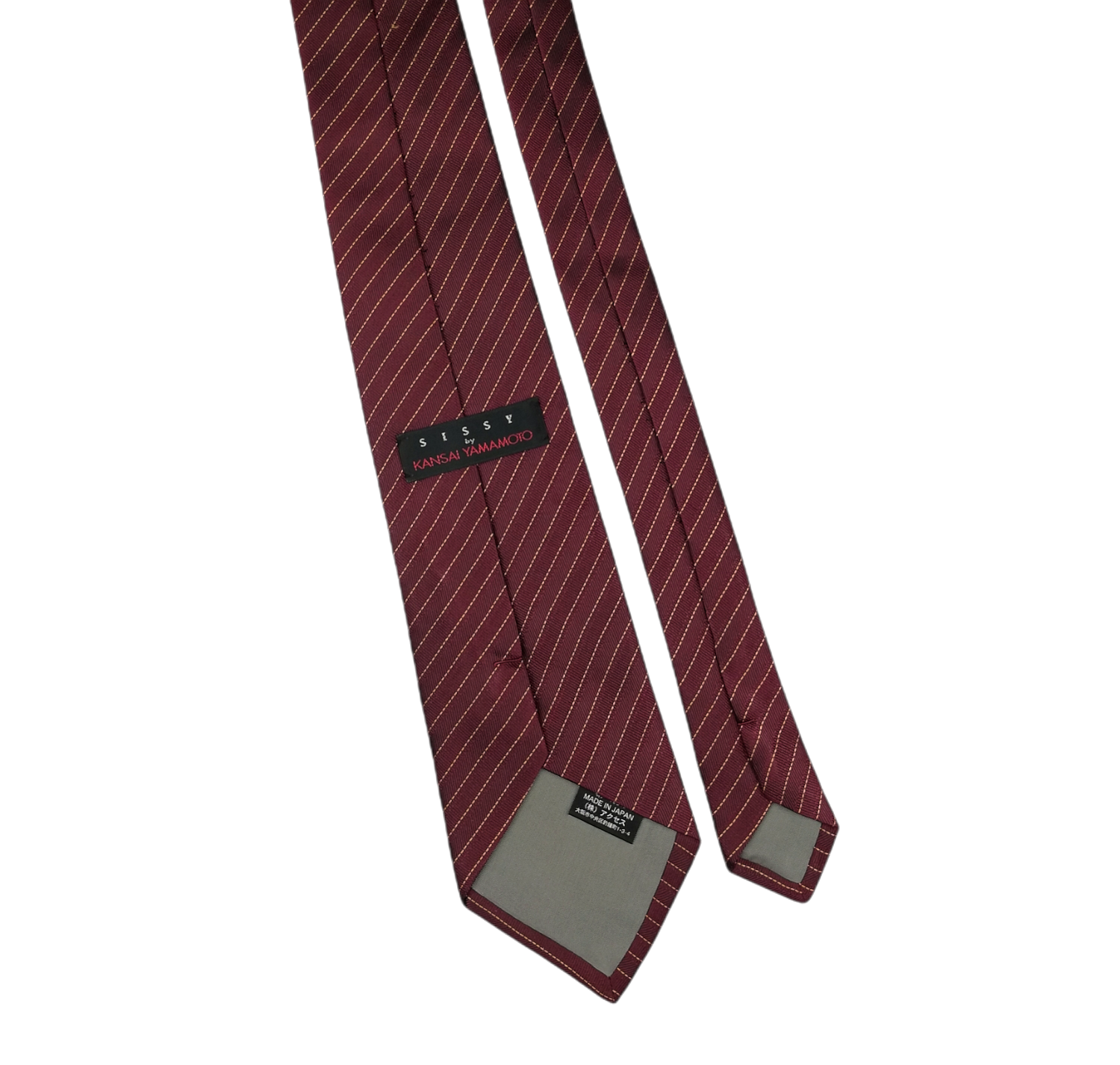 Japanese Brand - Exclusive Sissy By Kansai Yamamoto Stripe Silk Necktie - 2