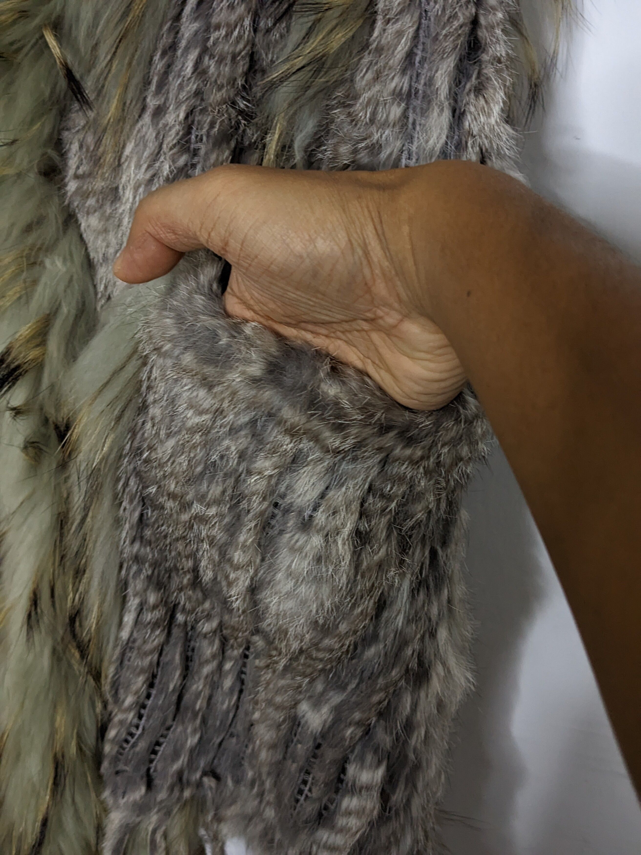 If Six Was Nine - Rare Fur Feathers Gypsy Gilet Vest Jacket Womens - 10