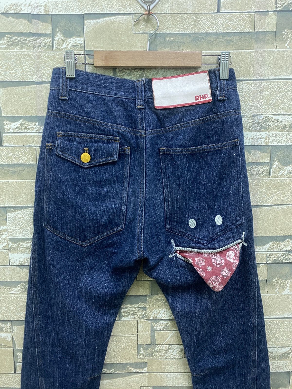 Designer - UPSMILE X RHP Smiley Pocket Hysteric Glamour Style Denim - 12