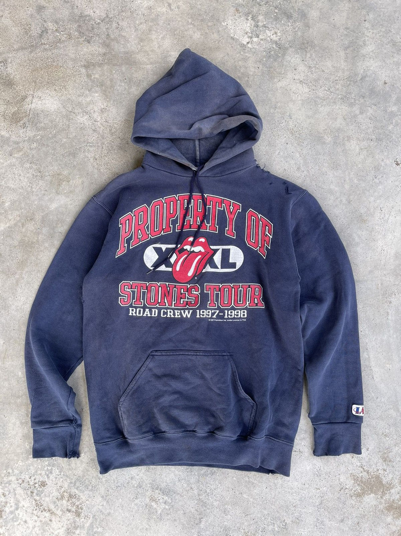 The Rolling Stones - 90s TRASHED THE ROLLING STONE ROAD CREW TOUR HOODIES - 1
