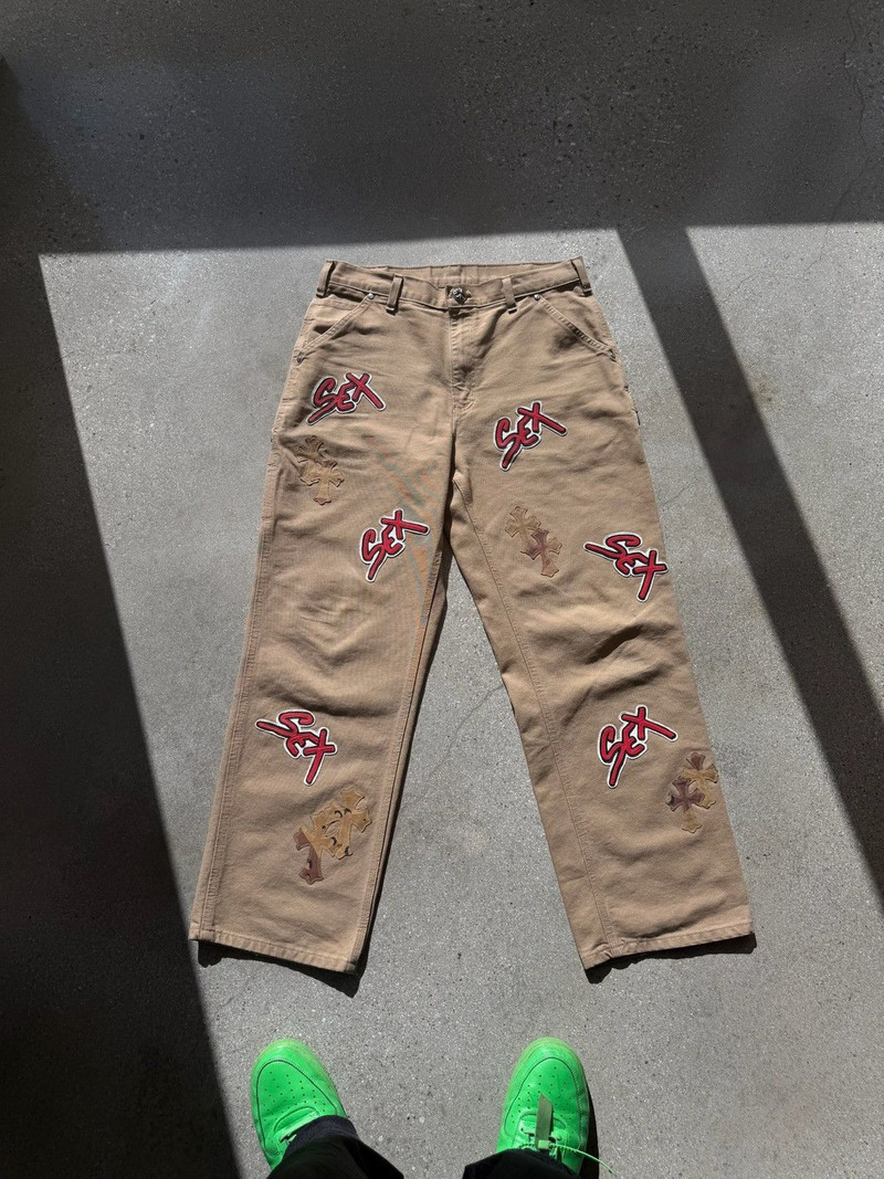 SUPER RARE Chrome Hearts Sex Records Carpenter Pants - 1