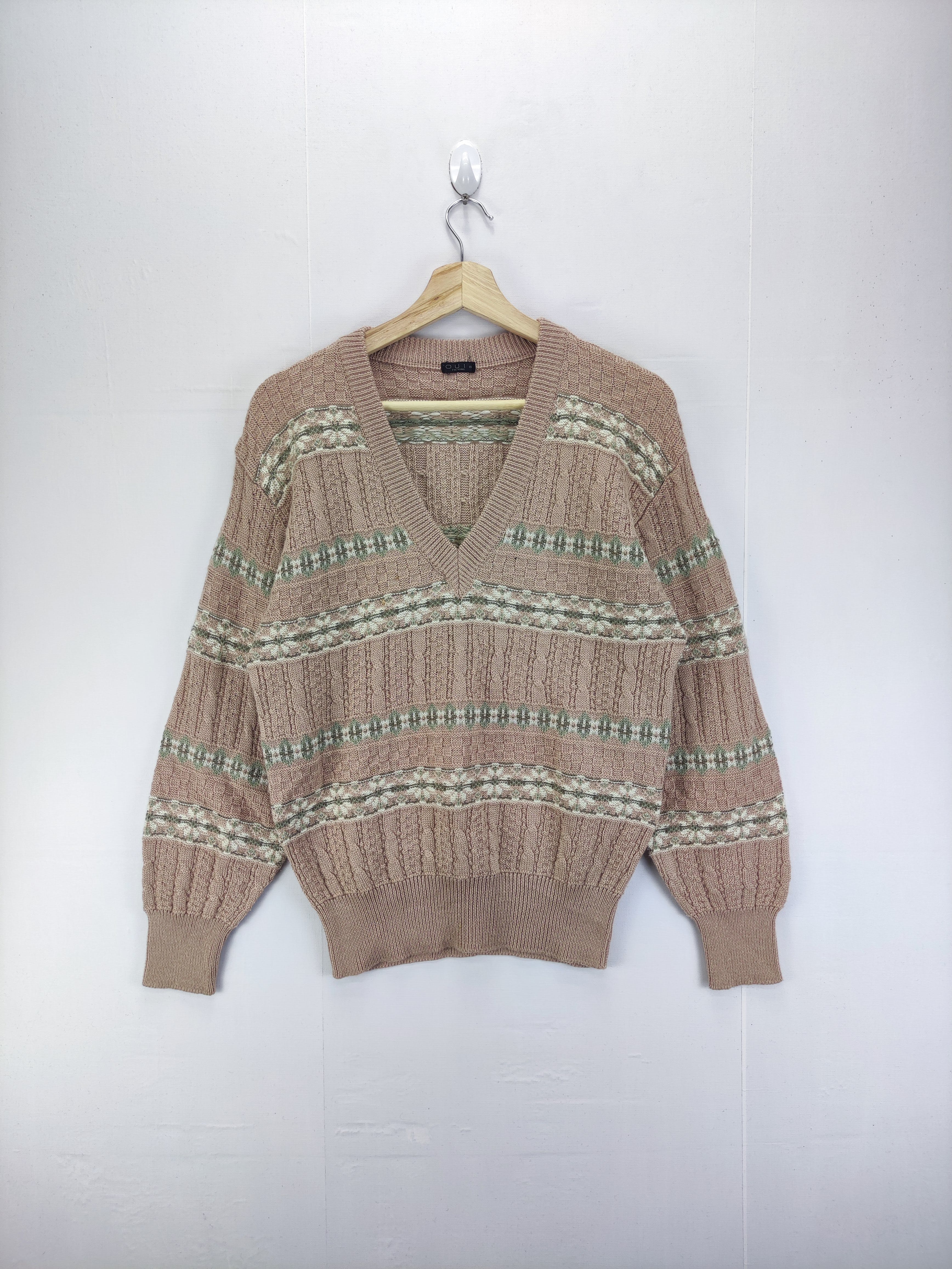 Japanese Brand - Vintage Cardigan knit Sweater By Oui - 1