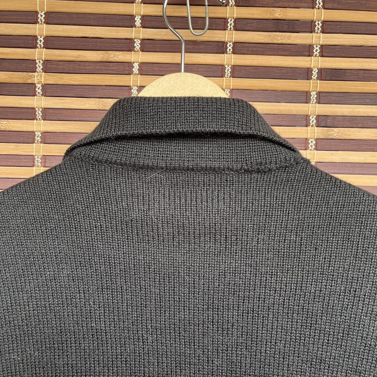 Vintage - Knitwear Leather Sweater Jacket Japan - 17