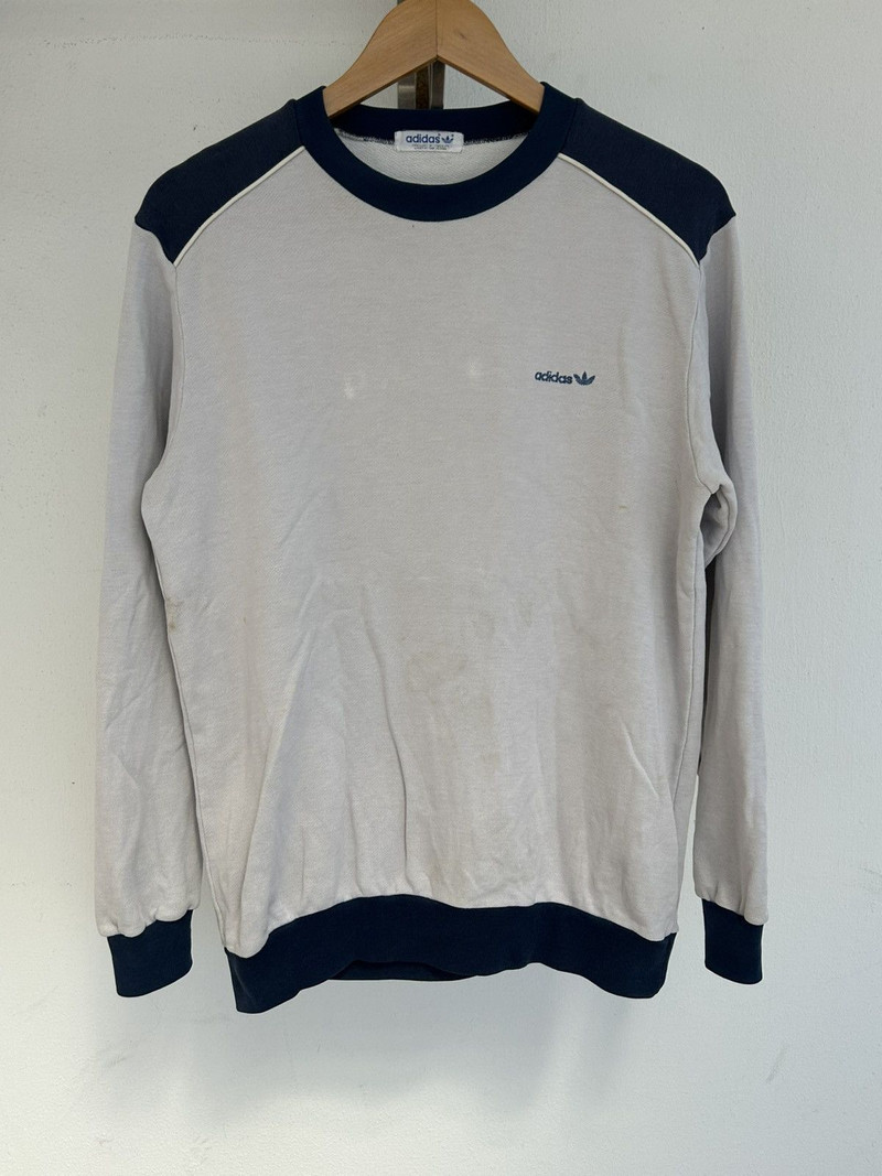 Adidas Descente 90s Sweatshirt White Blue - 1