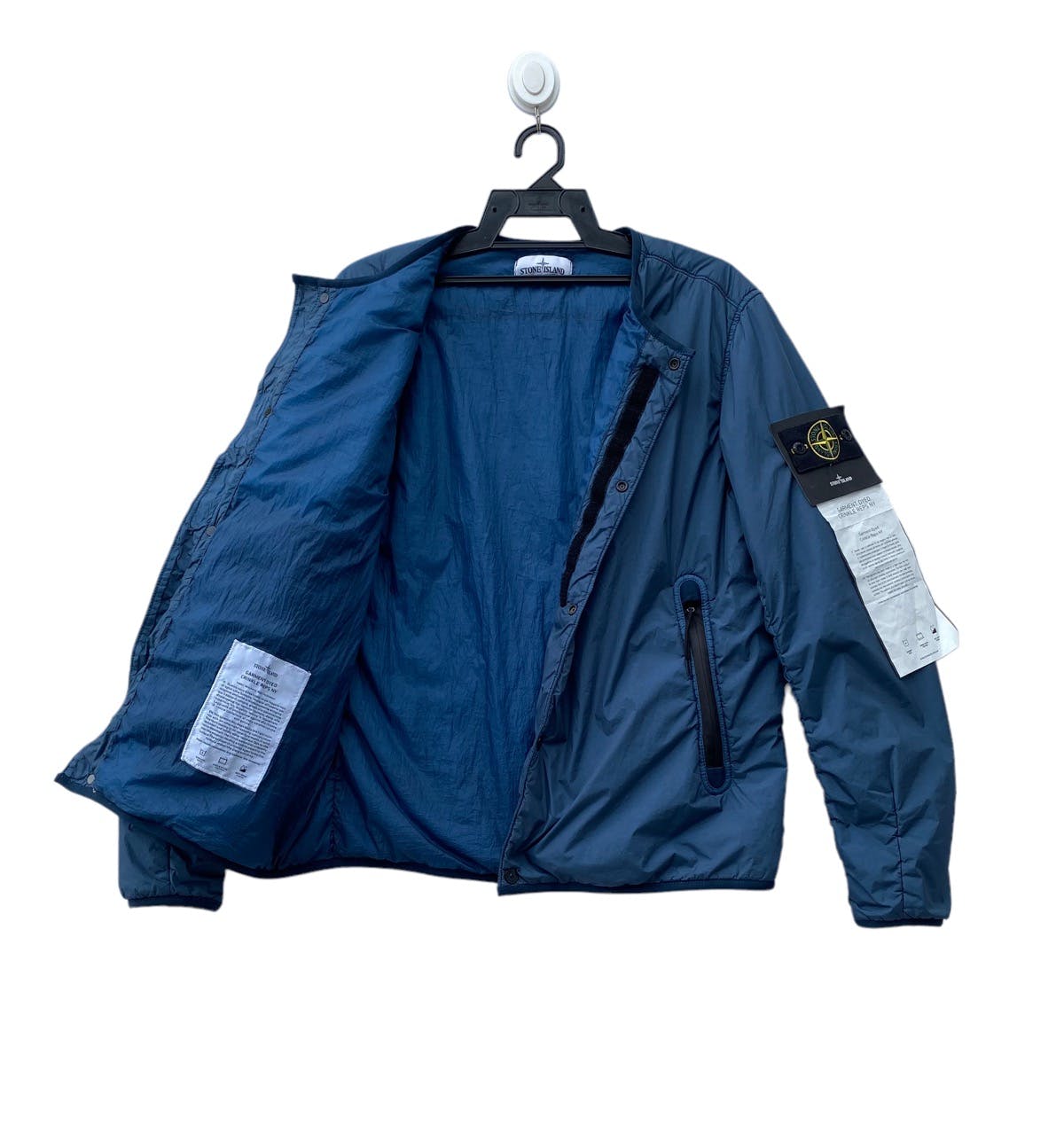 STONE ISLAND garment dyed crinkle reps ny blouson jacket - 5