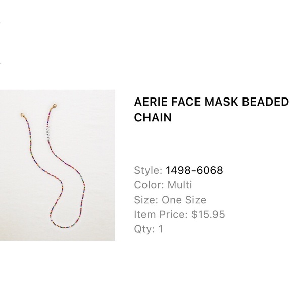 Aerie “Love” Beaded Mask Chain - 4