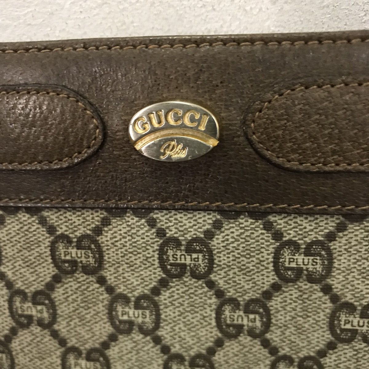 Vintage gucci plus GG monogram leather sling bag - 14