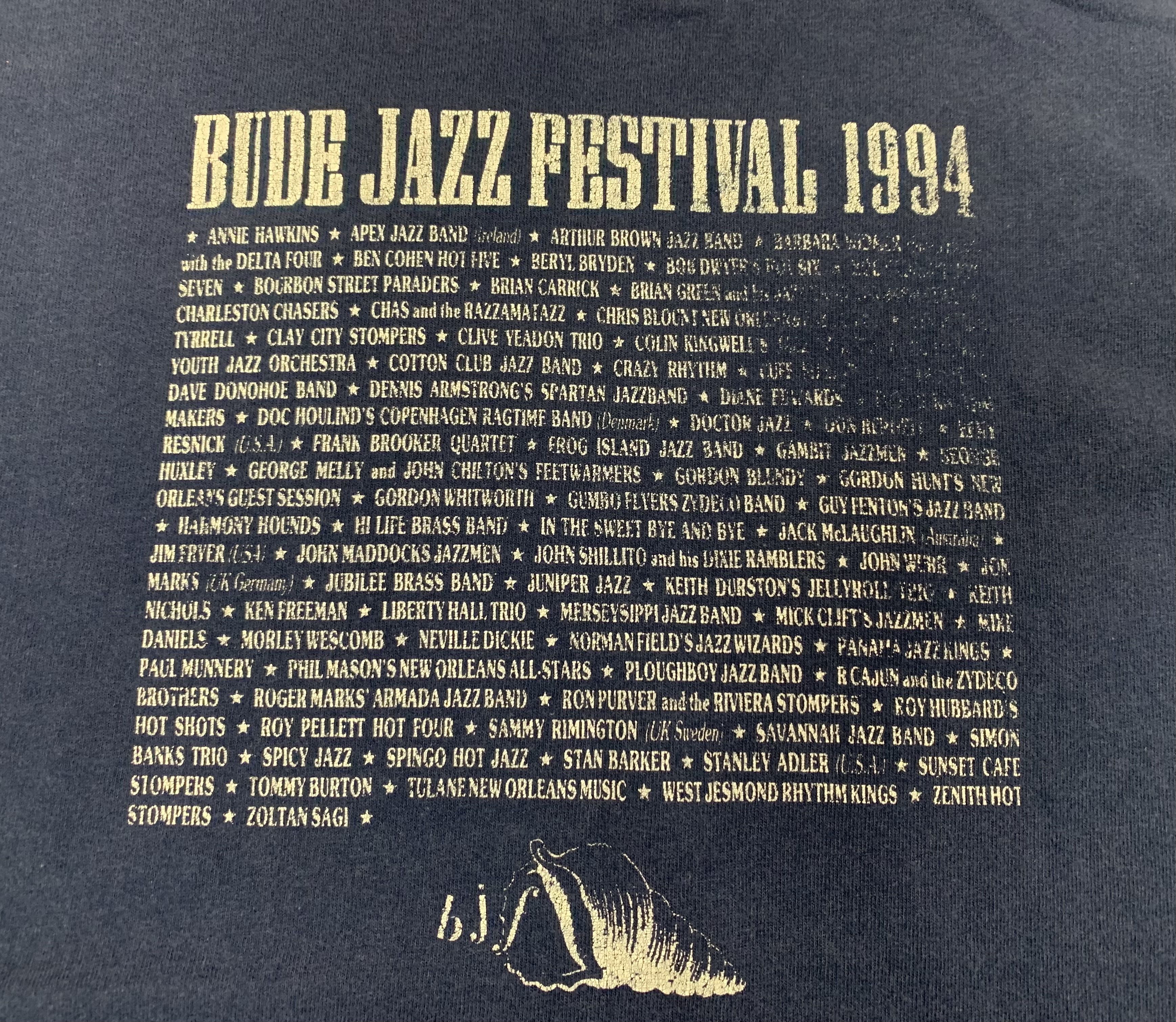 Vintage Bude Jazz Festival 1994 T ShirtSize M Single Stitch Shirt Distressed T-Shrit Men Shirt Women Shirt 90s Jazz Shirt - 6