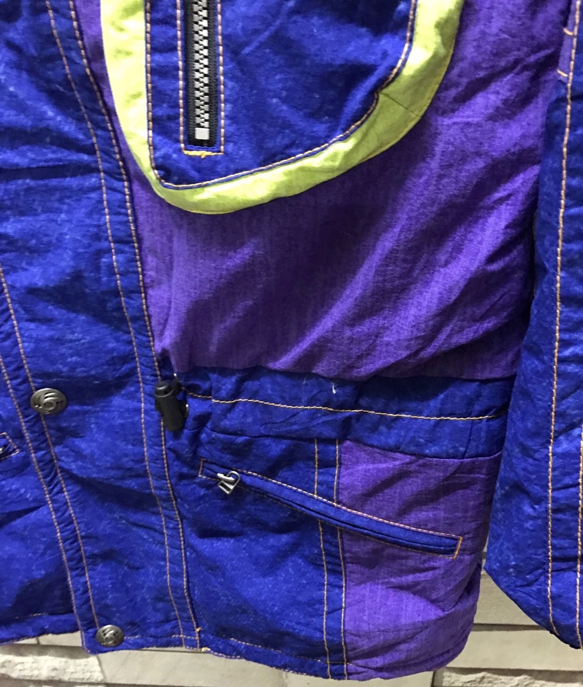 Vintage Sasquatch Multicolor Hooded Ski Jacket - 6