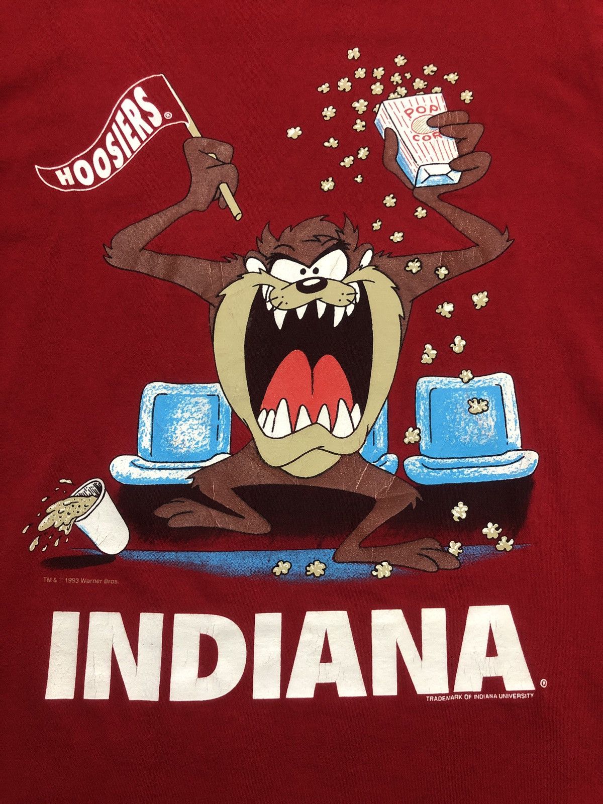 Velva Sheen - Vintage Indiana University Hoosiers x Tazmania Tshirt - 2
