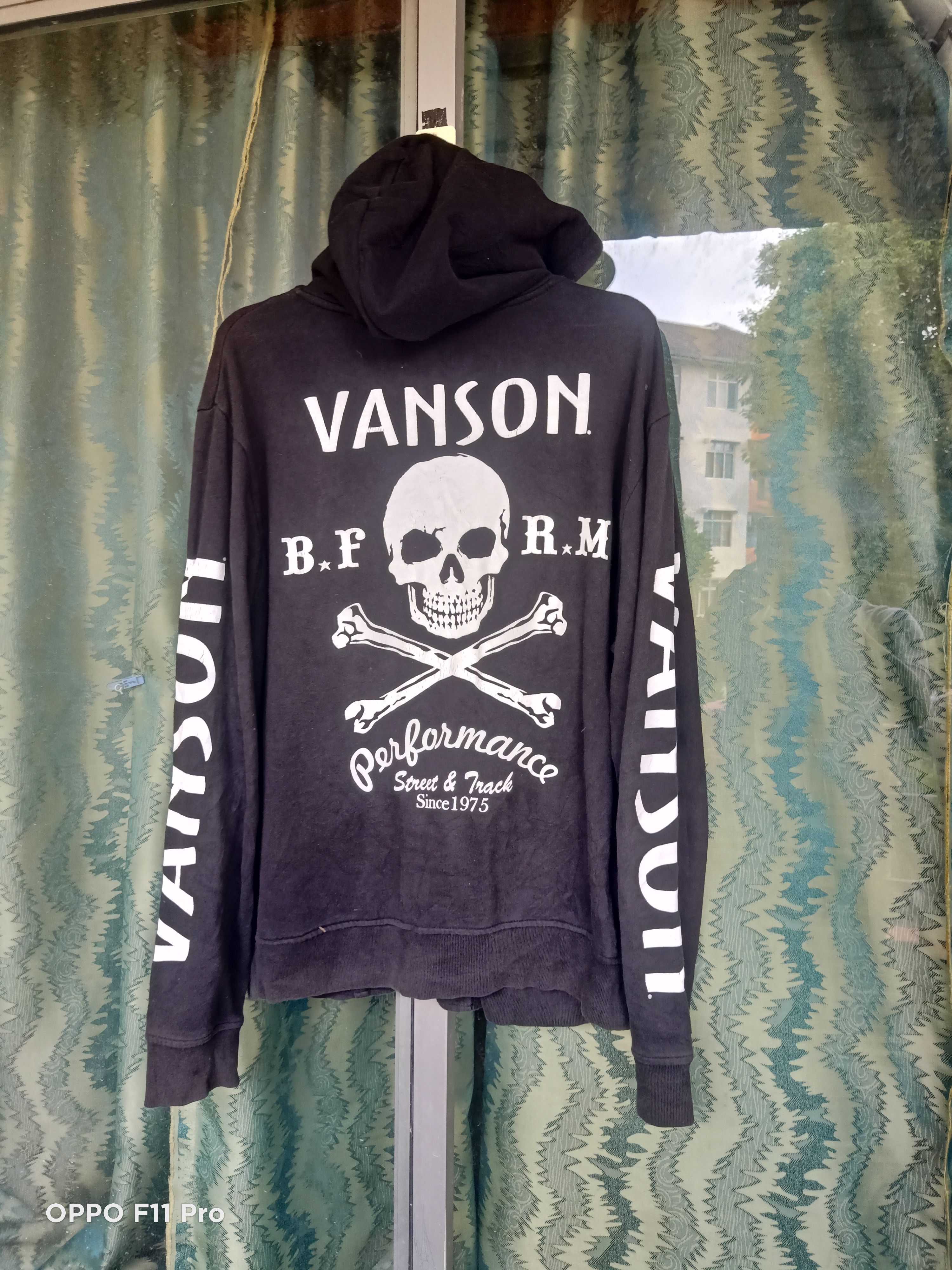 Skulls - Vanson Cotton Skull Hoodie - 6