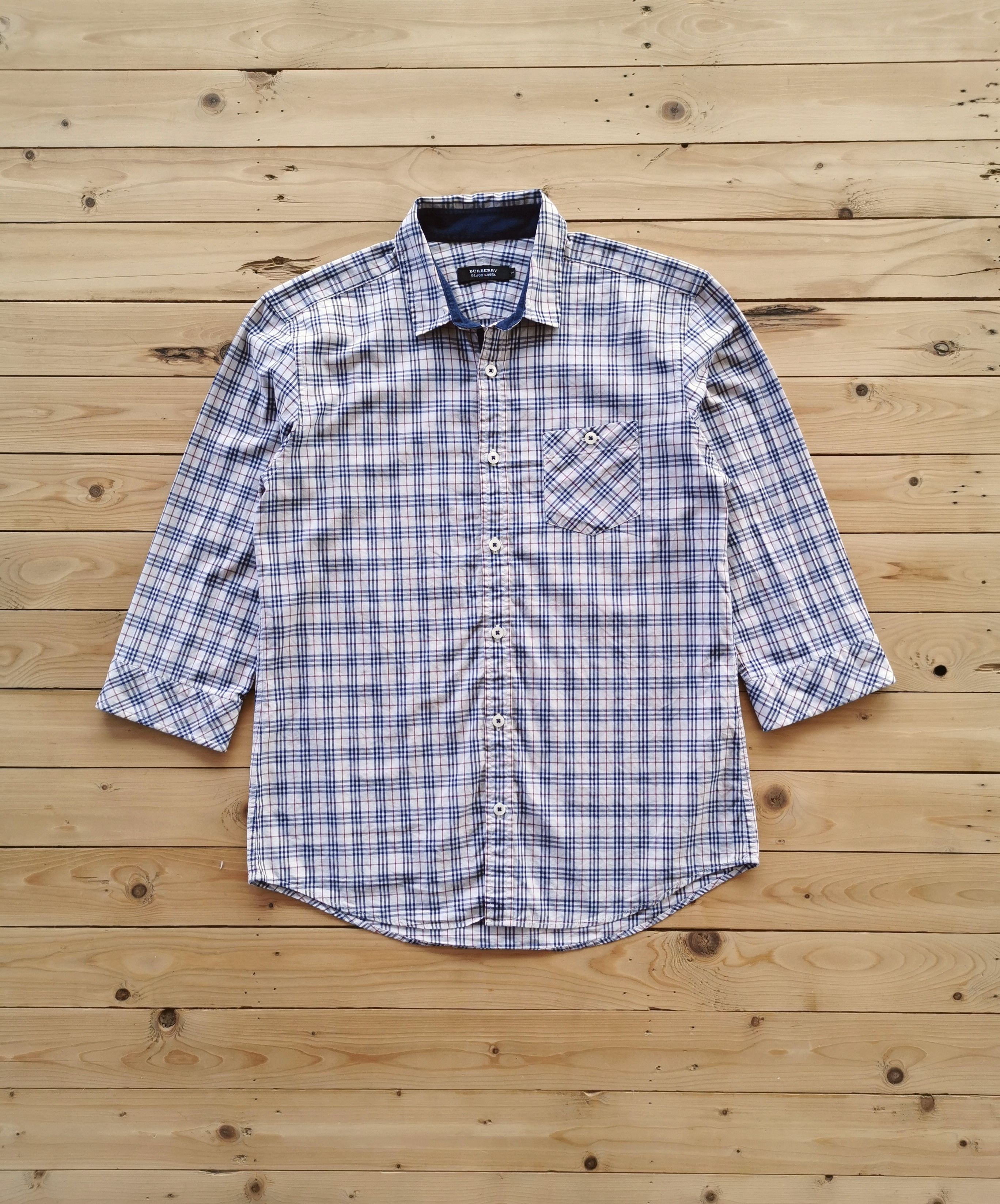 Burberry Prorsum - Burberry Nova Check Raglan Button Up Shirts - 4