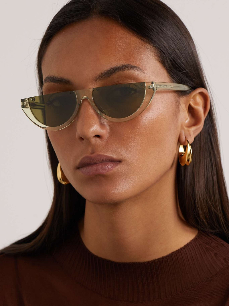 NEW SAINT LAURENT SL 563 003 WOMEN CLEAR GREEN SUNGLASSES - 1