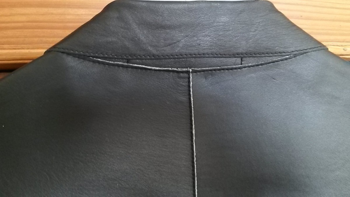 Black Unstructured Laser Cut Leather Jacket S M - 13
