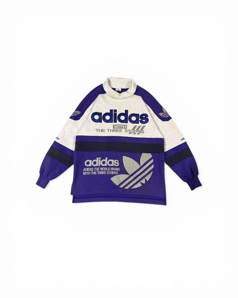 Vintage adidas pullover sweatshirt two colour - 1